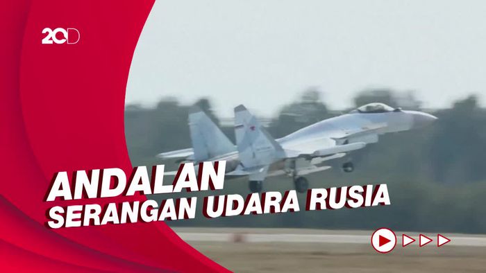 Aksi Su-35 Jet Si Penghancur Kota-kota di Ukraina