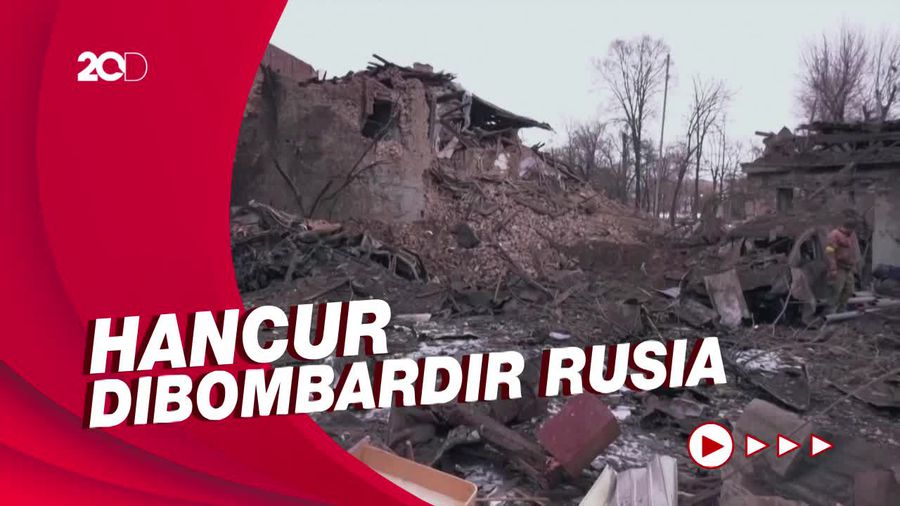 Serangan Udara Rusia Tinggalkan Kehancuran di Kharkiv