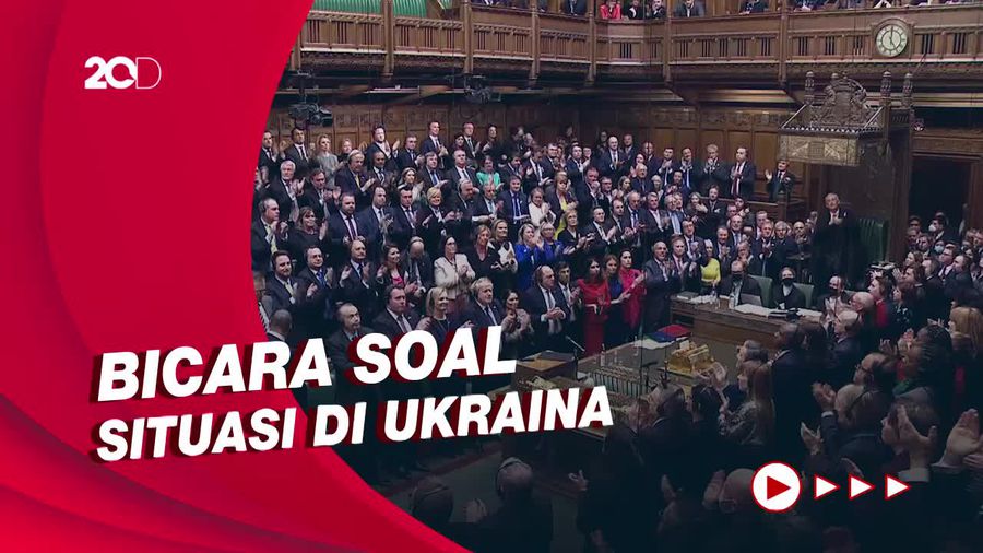 Presiden Ukraina Dapat Standing Ovation dari Wakil Rakyat Inggris