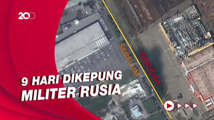 Visual Satelit Membandingkan Sebelum dan Sesudah Mariupol Dibombardir Rusia  