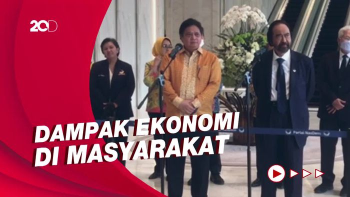 Airlangga Sowan ke Surya Paloh, Bahas Pandemi hingga Invasi Rusia