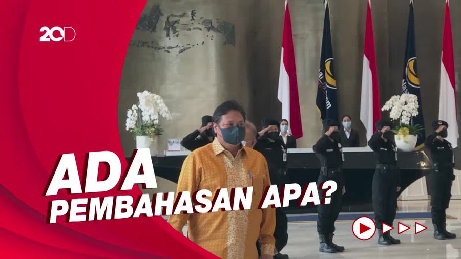 Momen Ketum Golkar Airlangga Hartarto Sowan ke DPP NasDem 
