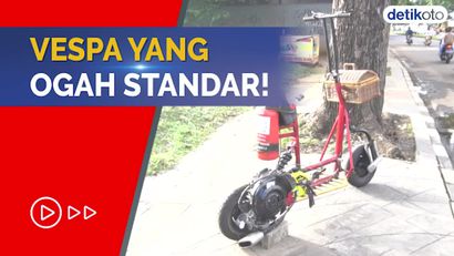 Modifikasi Ekstrem! Ketika Vespa Klasik Disulap Jadi Otopet