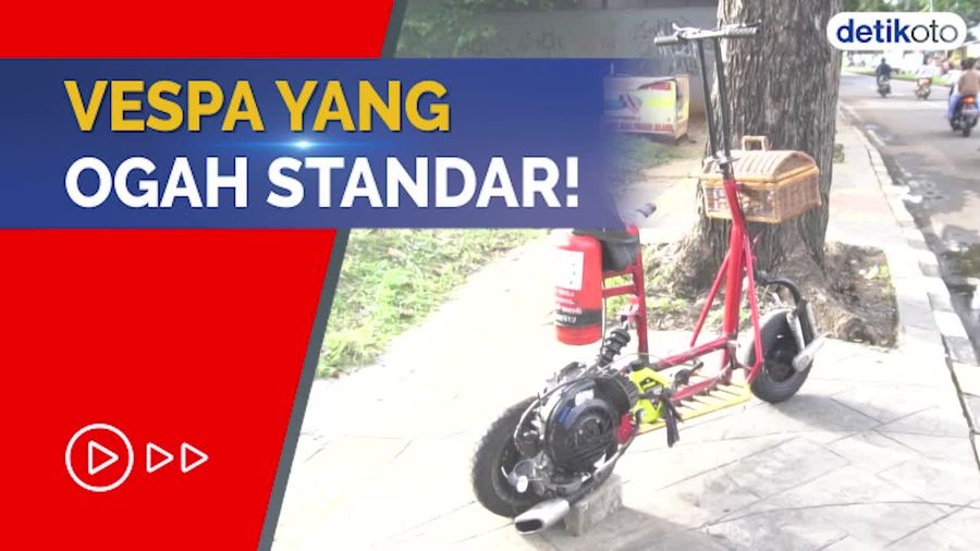 Modifikasi Ekstrem! Ketika Vespa Klasik Disulap Jadi Otopet