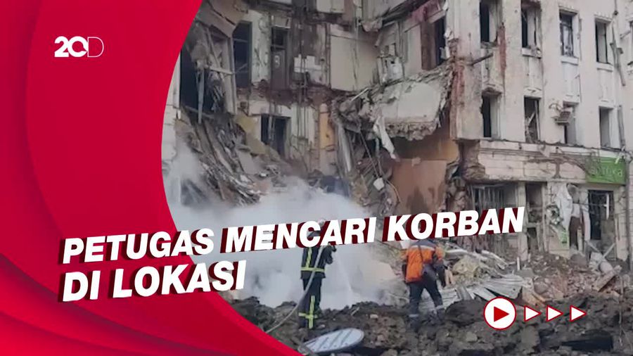 Rudal Rusia Kembali Hancurkan Permukiman Warga di Kharkiv