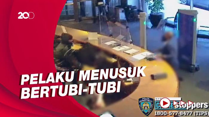 Ngeri! Rekaman CCTV Penusukan 2 Karyawan Museum di New York