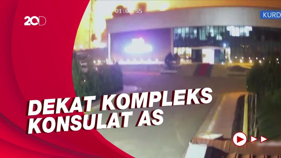 Detik-detik Rudal Iran Hantam Kota Arbil Irak