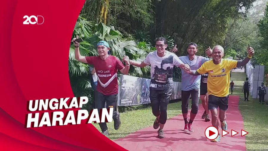 Cerita Sandiaga Ikuti Acara Lari Lintas Alam