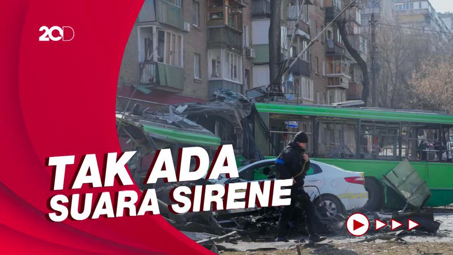 Suara Ledakan Terdengar Sebelum Fajar di Kiev