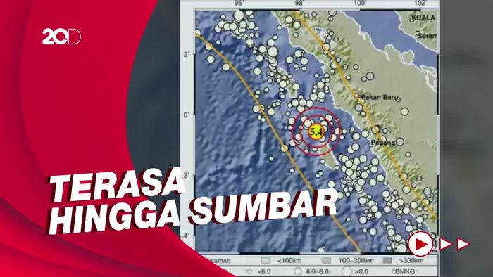 Gempa M 5,4 Guncang Nias Sumut, Tak Berpotensi Tsunami