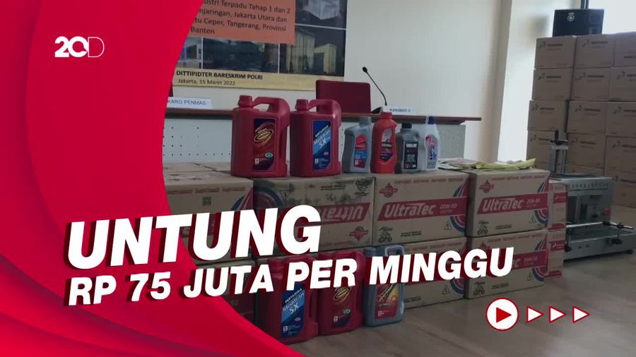 Beroperasi Sejak 2017, Pembuat Oli Palsu di DKI-Tangerang Diciduk
