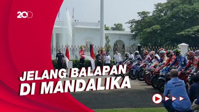 Detik-detik Jokowi Lepas Parade Rider MotoGP