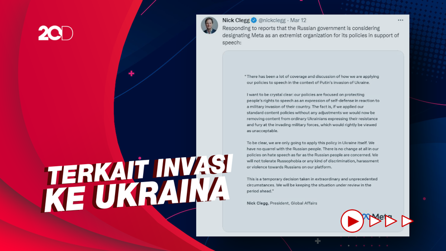 Klarifikasi Meta soal Kebijakan Konten Hate Speech terhadap Putin dan Rusia