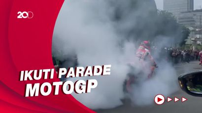Saat Marc Marquez Geber Motor di Jalan Protokol Jakarta