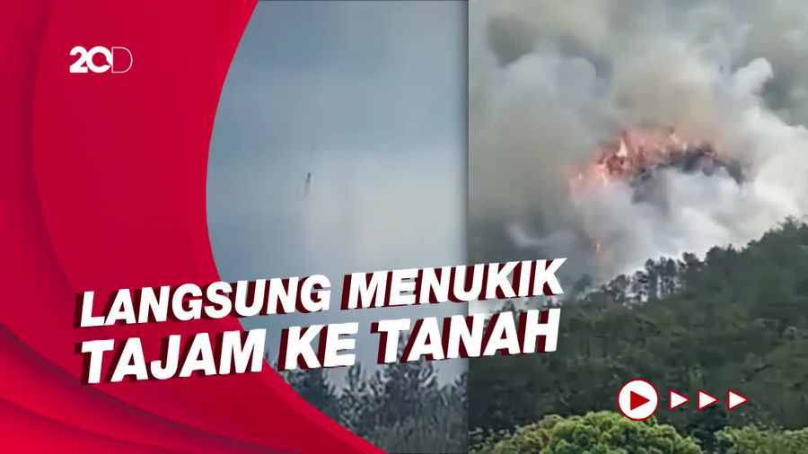 Ngeri! Detik-detik Pesawat Eastern Airlines Jatuh di Pegunungan China