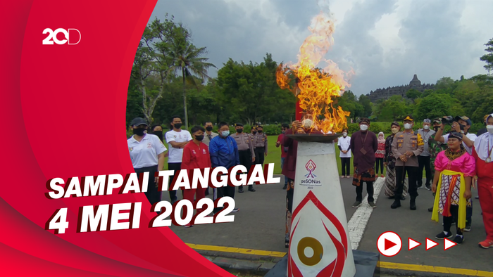 Obor Pesonas Disemayamkan Selama 1,5 bulan di Candi Borobudur