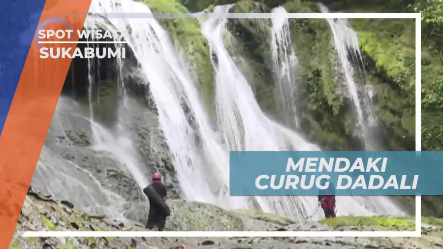 Dikelilingi Pohon Pinus, Panorama Keindahan Curug Dadali Sukabumi Jawa Barat