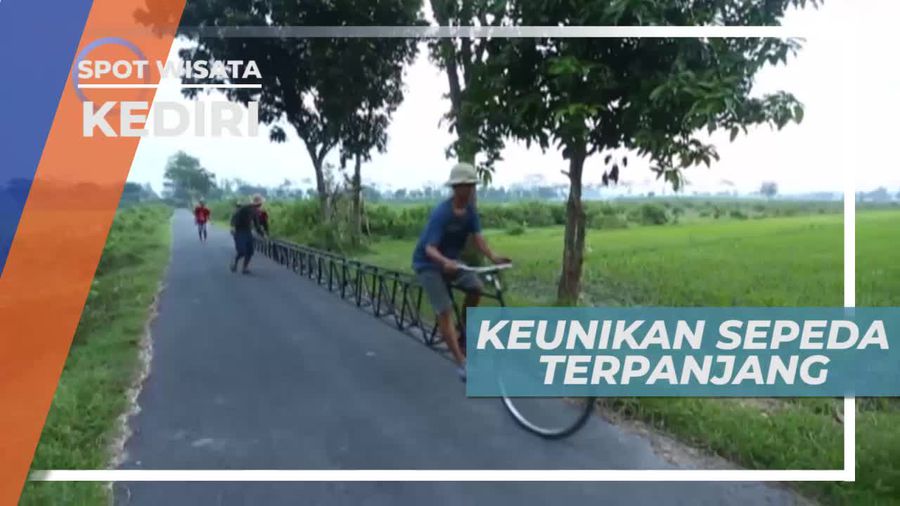 Mengendarai Sepeda Terpanjang di Indonesia, Kediri Jawa Timur
