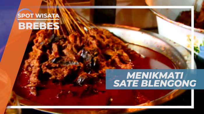 Sate Blengong, Lezatnya Bumbu Merah Pedas Beradu Dengan Nikmatnya Kupat Berkuah Santan, Brebes