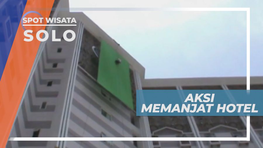 Sabar Gorky, Pendaki Berkaki Satu Taklukkan Tingginya Gedung Hotel, Solo
