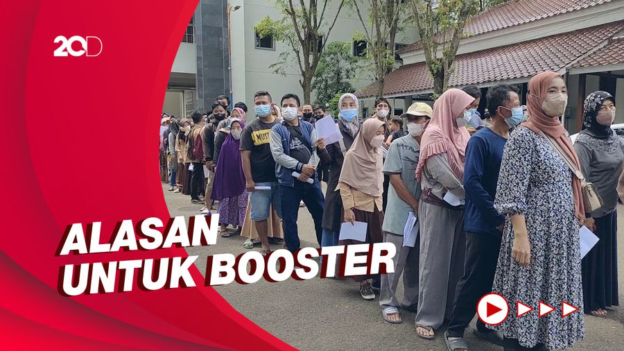 Warga Lebak Serbu Tempat Vaksinasi Usai Booster Jadi Syarat Mudik