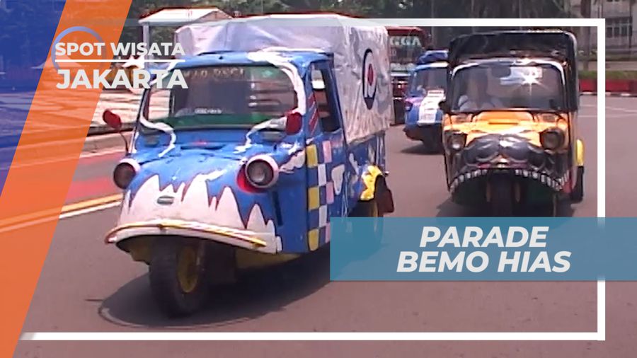 Warna-warni Meriah Parade Bemo Hias Ramah Lingkungan, Jakarta