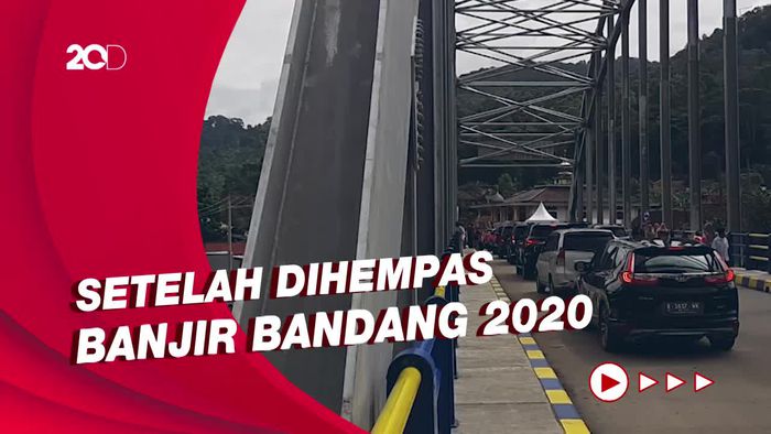 Jembatan Ciberang Akses ke Negeri di Atas Awan Sudah Bisa Dilewati