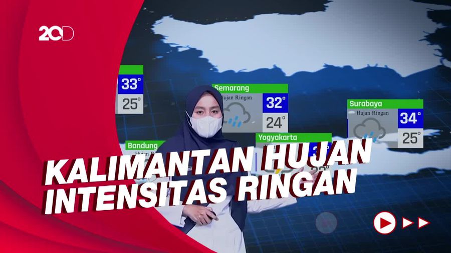 Sumatra Cenderung Cerah Berawan, Timur Indonesia Hujan Ringan