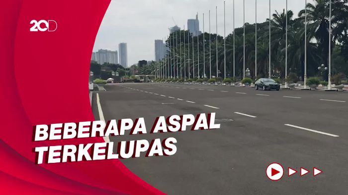 Begini Kondisi Aspal DPR yang Bakal Dapat Anggaran Rp 11 M