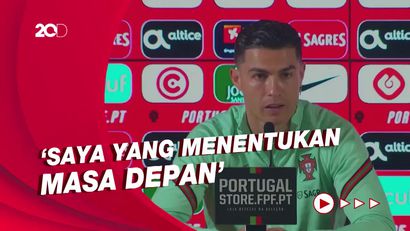 Ekspresi Kesal Ronaldo Ditanya Soal Masa Depan