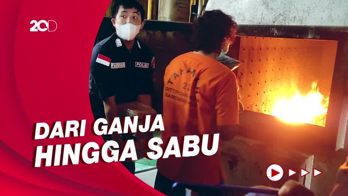Bareskrim Polri Bakar Habis Jutaan Barang Bukti Narkoba-Obat Keras!