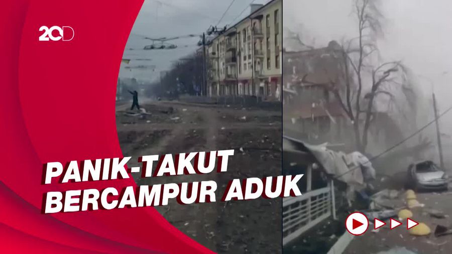Ngeri! Suasana Perang-Ledakan di Mariupol Ukraina