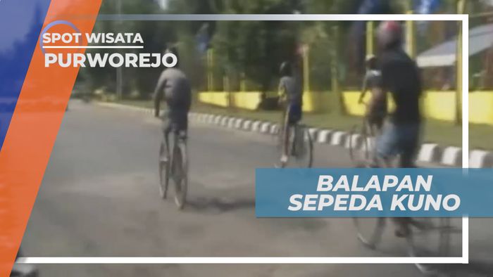 Adu Cepat Balap Sepeda Kuno di Sirkuit Purworejo