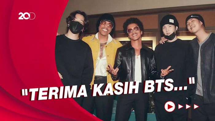 Jelang Grammy, Bruno Mars dan BTS Bertemu