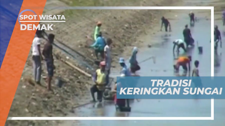 Asatan, Tradisi Mengeringkan Sungai untuk Berburu Ikan, Demak