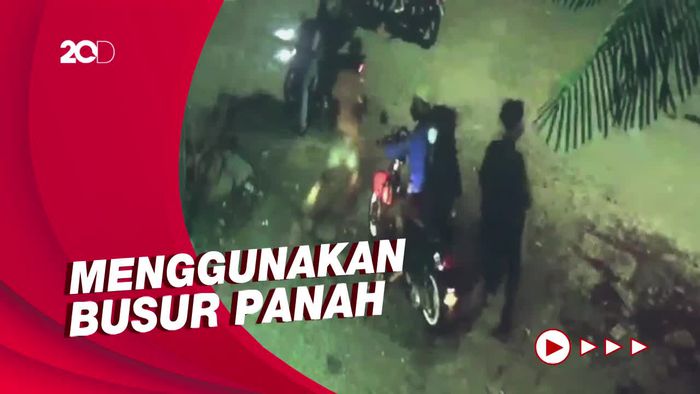 Terekam CCTV! Geng Motor Serang Warga di Gowa Usai Salat Subuh