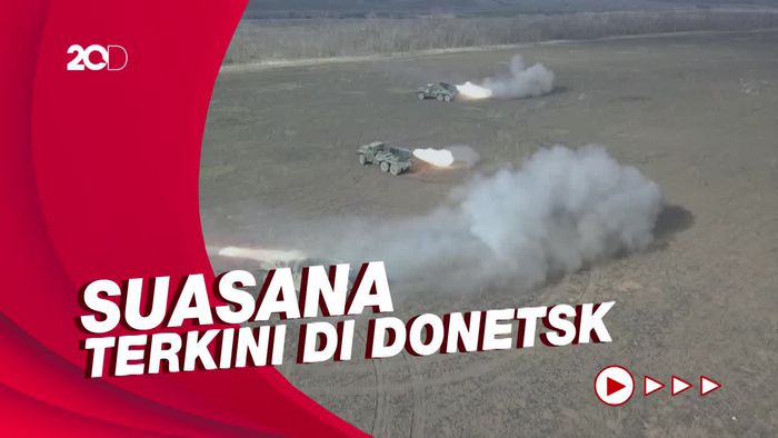 Detik-detik Serangan Bom Jatuh Dekat Jurnalis yang Meliput di Garis Depan Donetsk