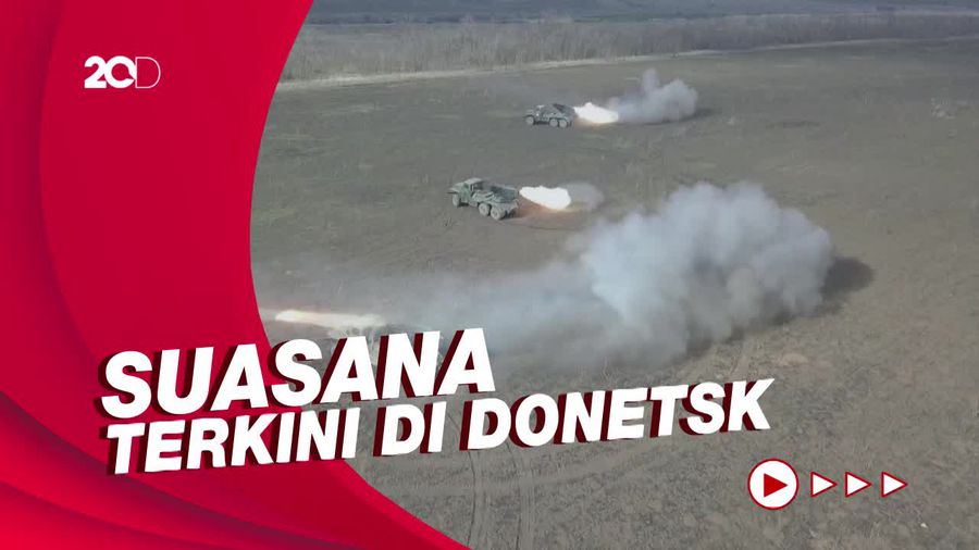 Detik-detik Serangan Bom Jatuh Dekat Jurnalis yang Meliput di Garis Depan Donetsk