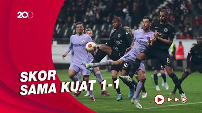 Barcelona Ditahan Imbang 10 Pemain Frankfurt