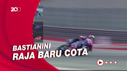 Detik-detik Bastianini Juara MotoGP AS, Asapi Rins dan Miller
