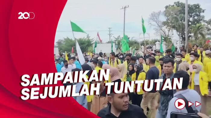Demo Mahasiswa di Asahan Minta Menteri Dukung Wacana 3 Periode Dicopot