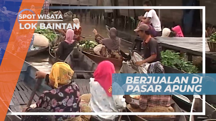 Pasar Apung, Berbagai Sayur dan Makanan Pokok di Jajakan di Pasar Tradisional, Lok Baintan