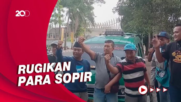 Sopir Angkot di Kab Bandung Protes TMP Beroperasi Bikin Pendapatan Turun