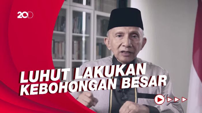 Amien Rais soal Big Data Penundaan Pemilu: Luhut Sedang Halusinasi