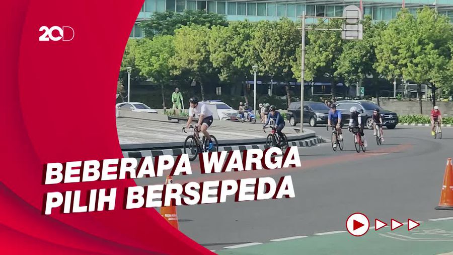 Suasana Minggu Pagi Pekan Kedua Ramadan di Bundaran HI Terpantau Sepi