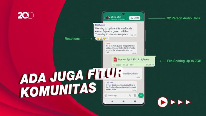 5 Fitur Baru WhatsApp, Salah Satunya Panggilan Sampai 32 Peserta