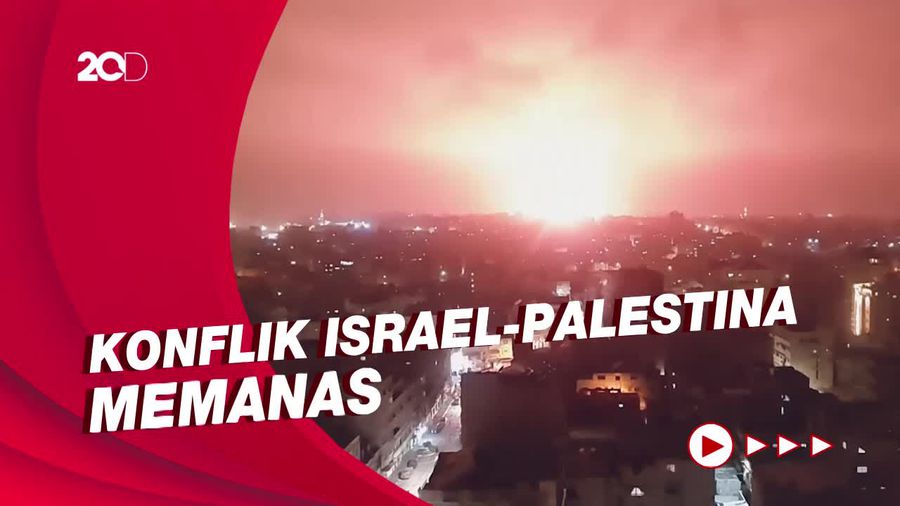 Detik-detik Serangan Udara Israel di Jalur Gaza