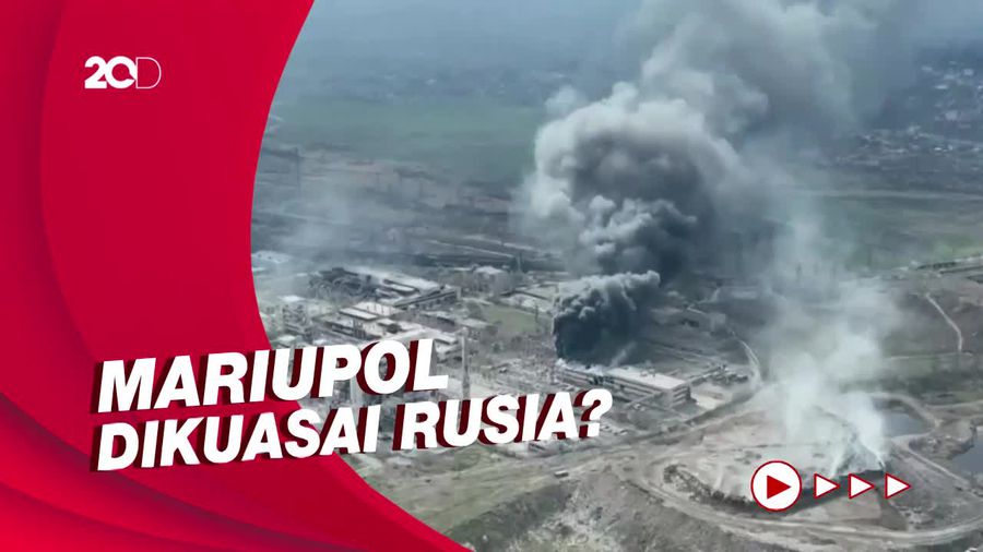 Kepulan Asap dari Benteng Terakhir Tentara Ukraina di Mariupol