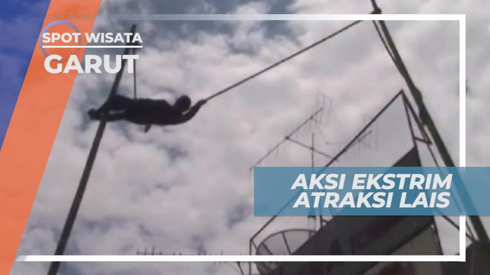 Lais, Atraksi Ekstrim Memanjat dan Bergelantungan Di Atas Tali, Garut