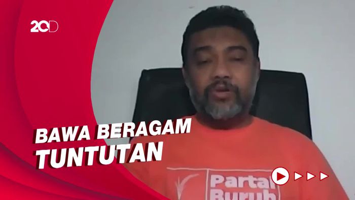 1 Mei 2022, Organisasi Serikat Buruh Gelar Aksi di KPU-Bundaran HI